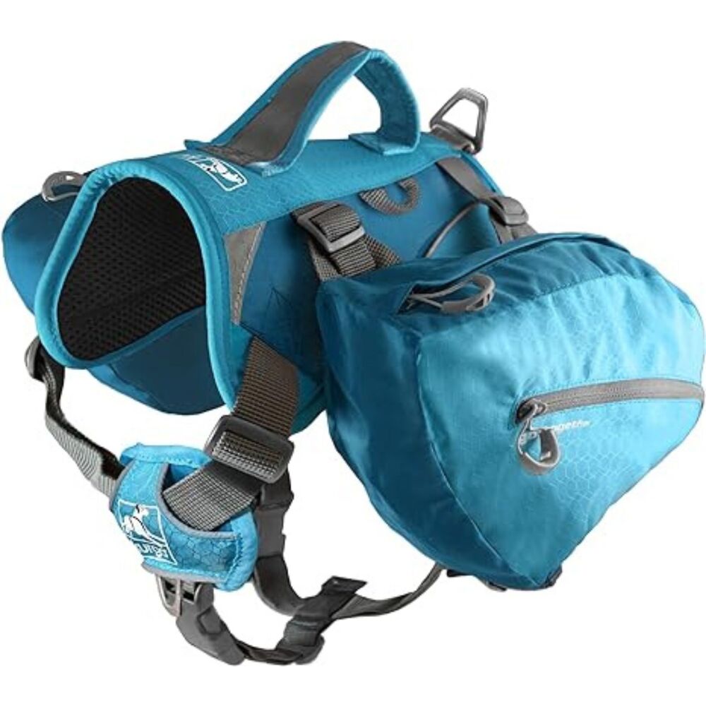 Kurgo Dog Baxter Saddlebag Backpack Harness M/L 27-40 in Chest Hiking Cargo Pack